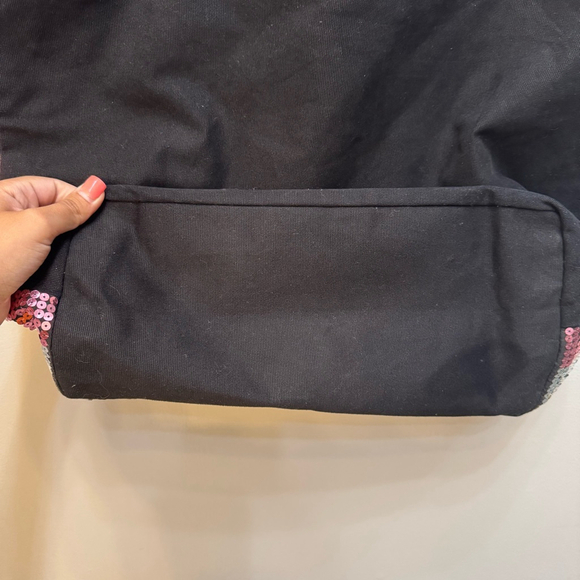 Victoria's Secret Limited Edition Pink Silver Sequin Weekender Tote Bag One Size - Picture 6 of 7